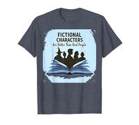 I Personaggi immaginari Sono Migliori degli Amanti dei Libri di Persone Reali Maglietta, Uomo, Pervinca, 6XL