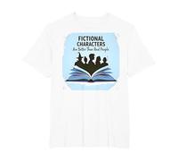 I Personaggi immaginari Sono Migliori degli Amanti dei Libri di Persone Reali Maglietta, Uomo Taglie Grandi, Bianco, 4X Tall