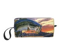 I pesci vanno a pescare, Borsa per il trucco Borsa per cosmetici Borsa da toilette da viaggio portatile Borsa per trucco Organizer