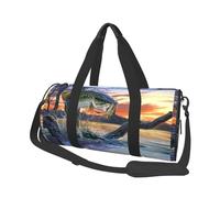 I pesci vanno a pescare, Borsone da viaggio di grande capacità Borsa rotonda Borsa da viaggio sportiva Borsa da viaggio Borsa da fitness