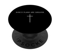 I piani di Dio sono una croce più grande - Cristiano minimalista PopSockets PopGrip Adesivo