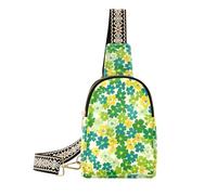 I piccoli fiori alla moda verdi gialli piccoli borse a tracolla leggero viaggio fanny pack per il pacchetto di giorno