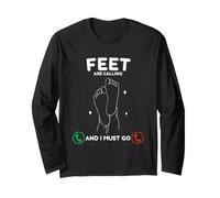 I Piedi Stanno chiamando e Devo Andare | Piede | Divertente | Meme | Piedi Maglia a Manica