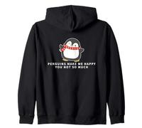 I Pinguini Mi Rendono Felice, Non Tanto Divertente Pinguino Felpa con Cappuccio