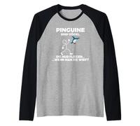 I Pinguini Sono Uccelli Che volano Solo Quando li lanci Maglia con Maniche Raglan