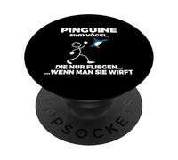 I pinguini sono uccelli che volano solo quando li lanci PopSockets PopGrip Adesivo