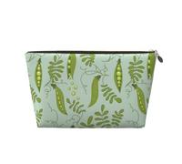 I piselli verdi lasciano il blu, Borsa per il trucco Borsa per cosmetici Borsa da toilette da viaggio portatile Borsa da toilette