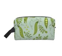 I piselli verdi lasciano il blu, Borsa per il trucco Borsa per cosmetici Borsa da viaggio portatile da viaggio Borsa per trucco Organizer