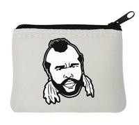 I Pitty The Fool - Portamonete in neoprene, 10 x 11 cm, colore: Bianco