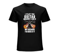 I Play Guitar - Rock And Roll Guitar O-Neck 100% Cotton Short Sleeve Unisex T-Shirt S