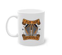 I Play Harp What's Your Superpower Arpe Harp Player Tazza da caffè | Arpa Musica da concerti arpa Tazza Bianco (05747B)