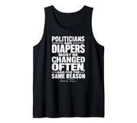 I politici e i Pannolini di Mark Twain devono Essere cambiati Spesso Wht Canotta