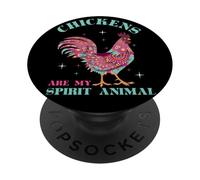 I polli sono il mio spirito pollo tribale animale PopSockets PopGrip Adesivo