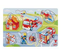 i pompieri del puzzle di legno goki in azione 1 St