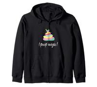 I Poop Magic Unicorn Rainbow Pop Felpa con Cappuccio