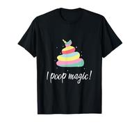 I Poop Magic Unicorn Rainbow Pop Maglietta