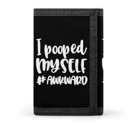I Pooped Myself - Portafogli a tre ante con porta banconote e carte di credito, 8 scomparti, portachiavi, finestra per foto, per uomini e donne, Stile 30, Taglia unica, Per tutte le stagioni
