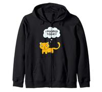 I Pooped Today - Simpatico Gatto Sarcastico, Gattino Natalizio Felpa con Cappuccio