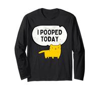 I Pooped Today - Simpatico Gatto Sarcastico, Gattino Natalizio Maglia a Manica