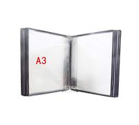 I poster girano le pagine del libro, con 10 pannelli e 20 tasche Organizer da parete for documenti formato A3 Materiale in PVC metallo 45x32x8CM(Onecolor)