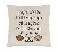 I Potresti Guardare Come I'M Ascolto a Voi Cani Copricuscino Cuscino Pazzo Donna
