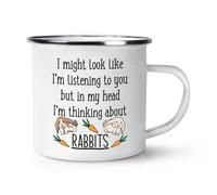 I Potresti Guardare Come I'M Ascolto a Voi Conigli Smalto Tazza Bunny Pazzo