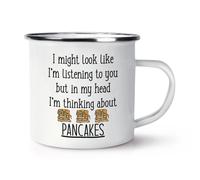 I Potresti Guardare Come I'M Ascolto a Voi Pancake Smalto Tazza Funny Colazione