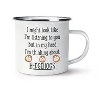I Potresti Guardare Come I'M Ascolto a Voi Ricci Smalto Tazza Pazzo Donna Funny