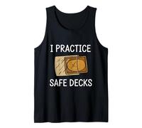 I Practice Safe Decks Divertente Gioco di Carte Collezionabili Pun Humor Vibe Canotta
