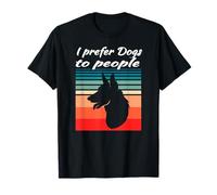 I Prefer Dogs To People Funny German Shepherd Dog Lovers Maglietta