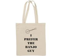 I prefer the banjo guy Borsa tote in cotone naturale Bianco