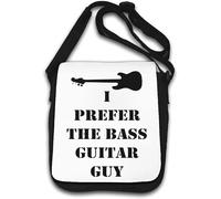 I Prefer The Bass Guitar Guy Borsa a tracolla Bianco, bianco, Taglia unica