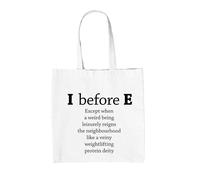 I Prima E Divertente - Borsa Tote IN Tela - Inglese Lingua Scuola Grammatica