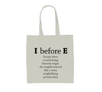 I Prima E Divertente - Borsa Tote IN Tela - Inglese Lingua Scuola Grammatica