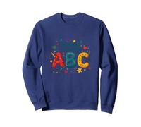I Primi Passi per Imparare ABC Felpa, Unisex per Adulti, Navy, L