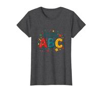 I Primi Passi per Imparare ABC Maglietta, Donna, Grigio Scuro, L