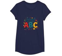 I Primi Passi per Imparare ABC Maglietta, Ragazze, Navy, L