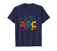 I Primi Passi per Imparare ABC Maglietta, Uomo, Navy, 3XL