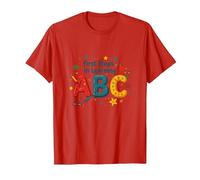 I Primi Passi per Imparare ABC Maglietta, Uomo, Rosso, L
