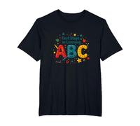 I Primi Passi per Imparare ABC Maglietta, Uomo Taglie Grandi, Nero, 5X Tall