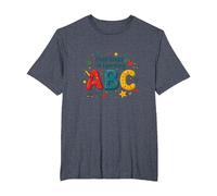 I Primi Passi per Imparare ABC Maglietta, Uomo Taglie Grandi, Pervinca, 2X Tall