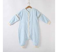 I Primi Quattro Dopo Due Sacchi A Pelo Per Gambe In Garza Bambino Bambini Primavera E L'estate Aria Condizionata Camera Garza Di Cotone Maniche Staccabili (blu,XL)