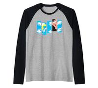 I Puffi Film Brainy Puffetta Gargamella Montage Maglia con Maniche Raglan