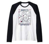 I Puffi Film Puffetta Sostenitori College Sports Maglia con Maniche Raglan
