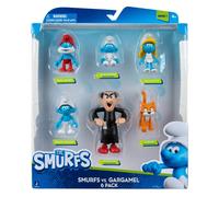 I Puffi GARGAMEL VS Puffi Multipack da 6 personaggi - Include Puffetta da 2 pollici, Grande Puffo, Puffo Quattrocchi, Baby Puffo Azrael, Gargamel