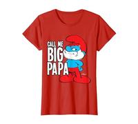 I Puffi Mi Chiamano Big Papa Maglietta, Donna, Rosso, 3XL