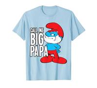I Puffi Mi Chiamano Big Papa Maglietta, Uomo, Celeste, 3XL