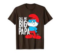 I Puffi Mi Chiamano Big Papa Maglietta, Uomo, Marrone, XL