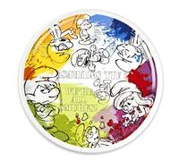 I Puffi PPU37T/4X Piatto Portata, Modello, Porcellana, Multicolore, 1 pezzo