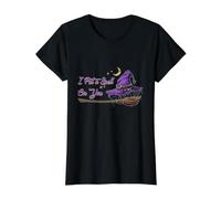 I Put A Spell On You - Cappello da Strega e Scopa, Divertente, per Halloween Maglietta con Stampa Grafica Economica